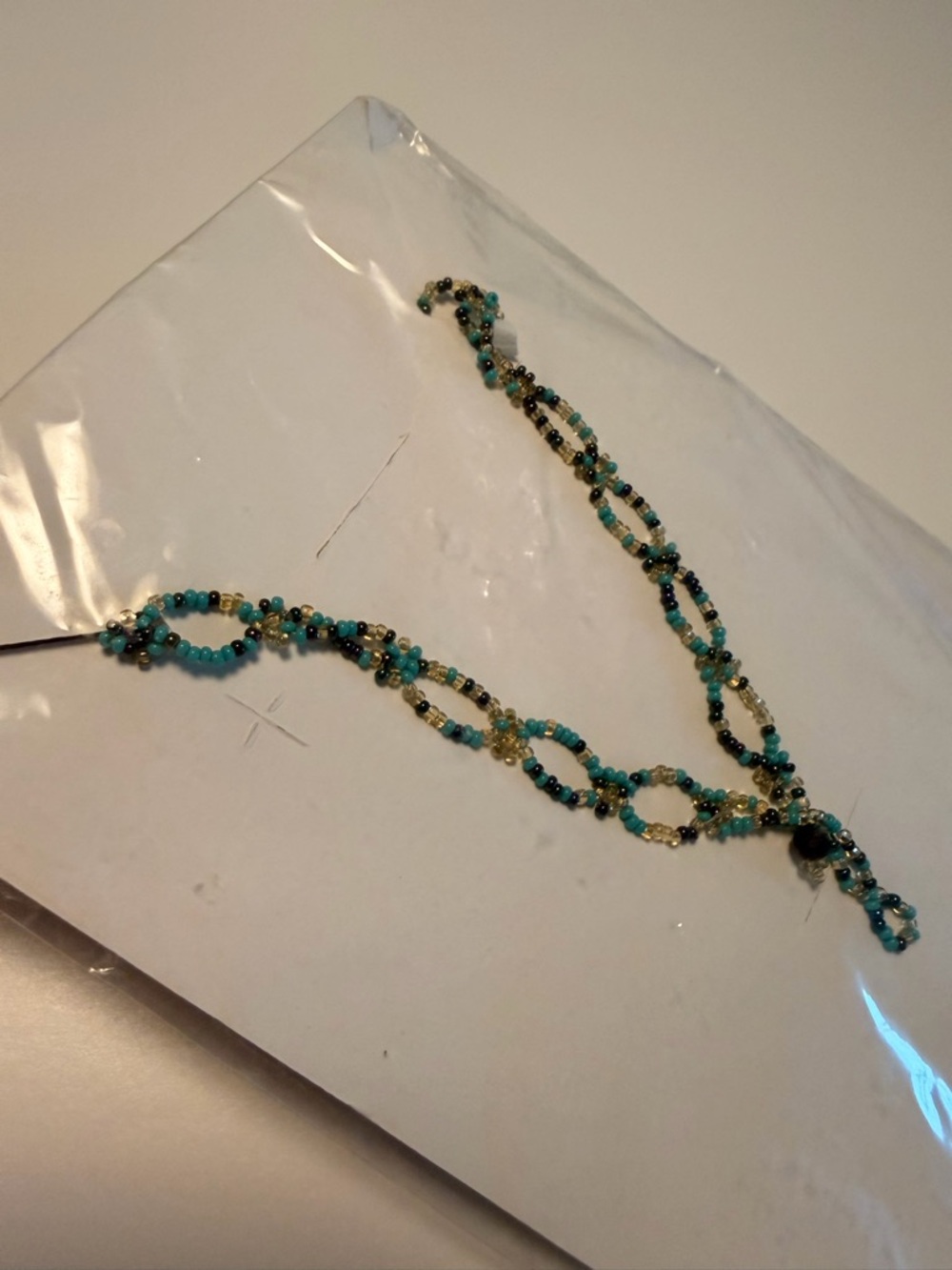 Turquoise Beaded Statement Necklace - Handmade Artisan Style, Silver 925 - Picture 8 of 10